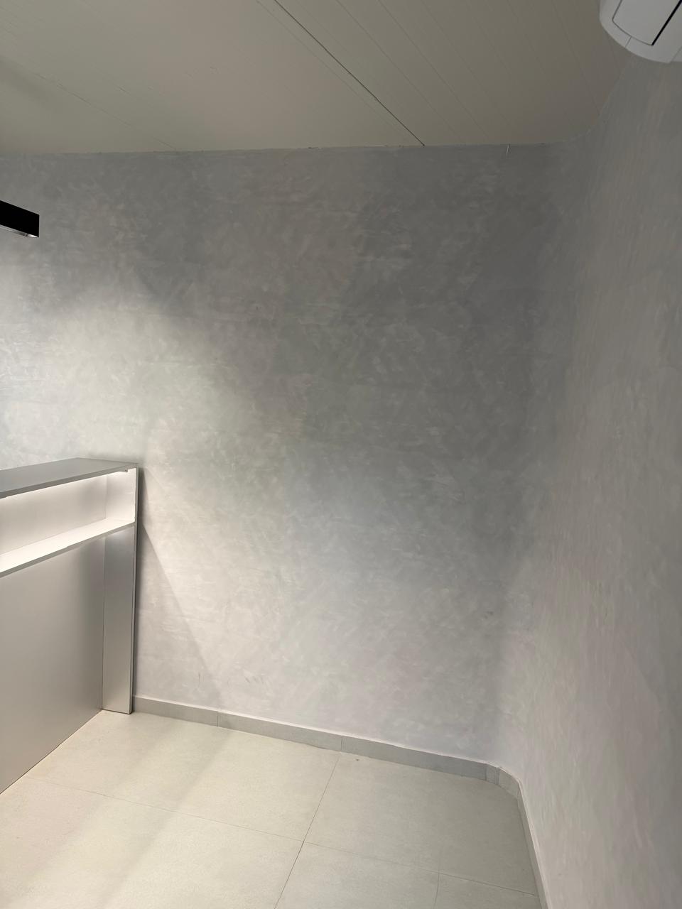Kolor Canvas Lime Wash Paint - Gunsmoke Concrete finish applied at Bengaluru, India in gray color - View 1