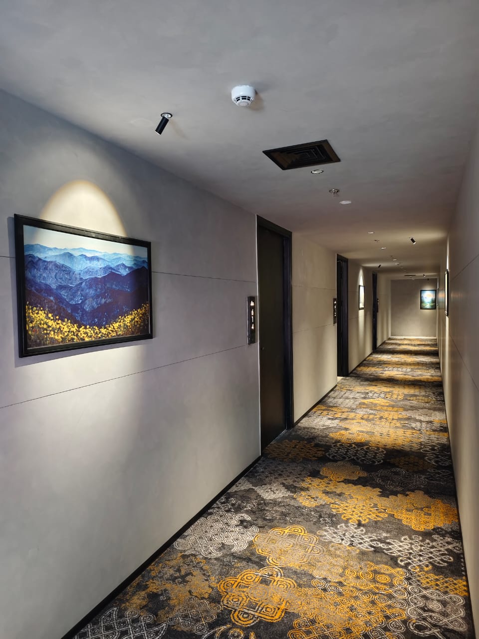 Kolor Canvas Lime Wash Paint - Gunsmoke Concrete finish applied at Manali, India in gray color - View 2